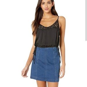 NWT! Intimately Free People Women’s Black Blouson Crop Top, Size XS